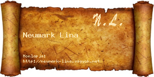 Neumark Lina névjegykártya